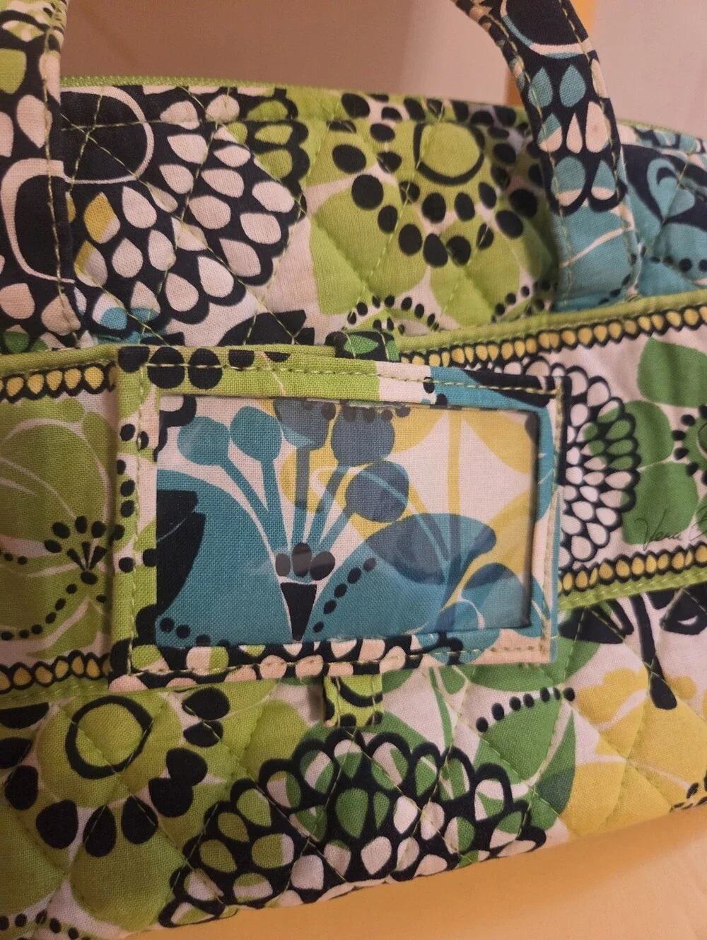 VERA BRADLEY quilted Makeup Tote With Id Pouch